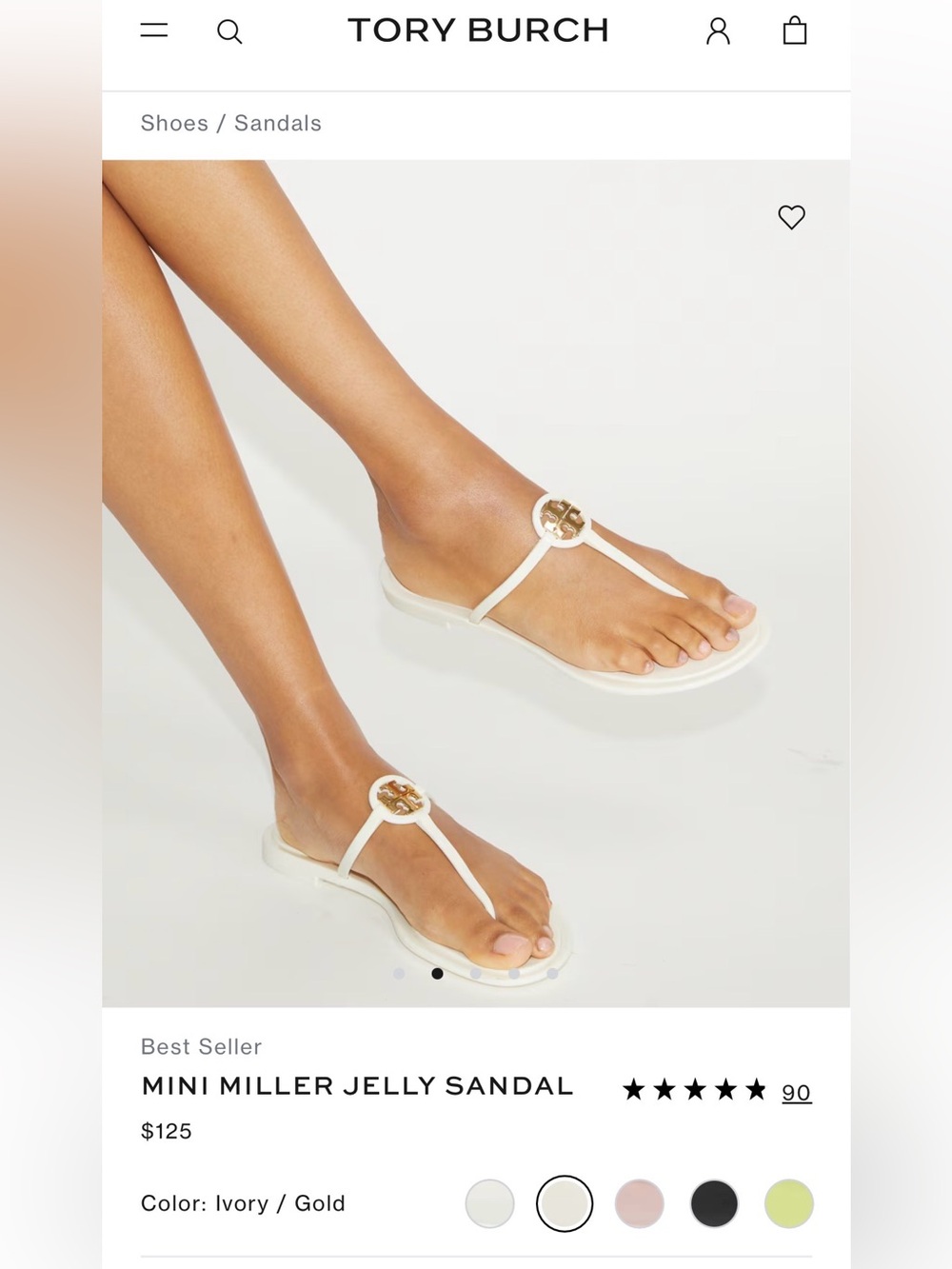 Tory Burch Mini Miller Jelly Thong Sandals - Picture 2 of 7